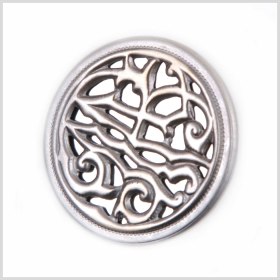 Gray Brushed Brass Metal Button – 50L/32mm Gray Brushed Brass Metal Button – 50L/32mm