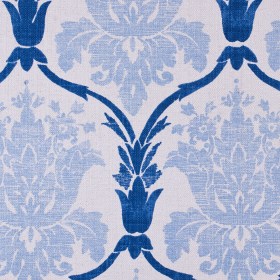 Blue Grand Floral Print Cotton-Blend Woven Blue Grand Floral Print Cotton-Blend Woven