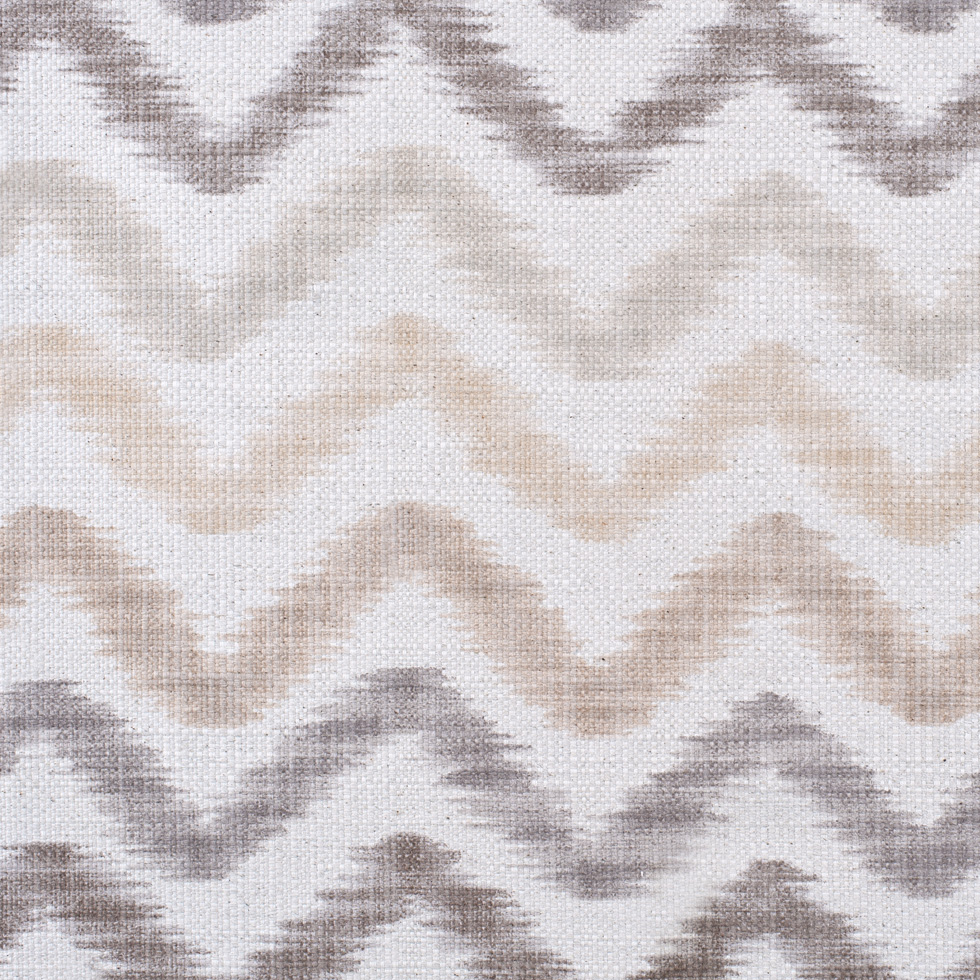 Beige Zig Zag Ikat Cotton-Blend Beige Zig Zag Ikat Cotton-Blend