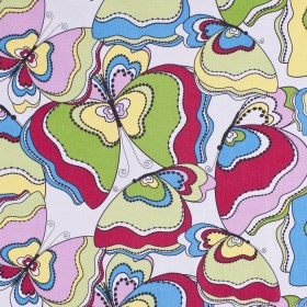 Multicolor Mod Butterflies Cotton Multicolor Mod Butterflies Cotton