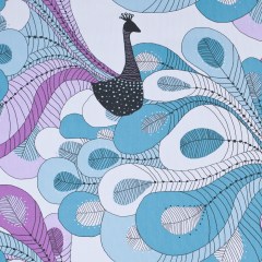 Swedish Aqua and Orchid Peacock Cotton Swedish Aqua and Orchid Peacock Cotton