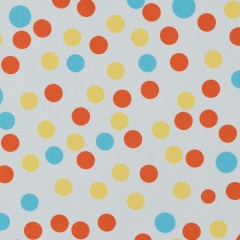 Orange/Blue/Yellow Polka Dots Printed Cotton Poplin Orange/Blue/Yellow Polka Dots Printed Cotton Poplin