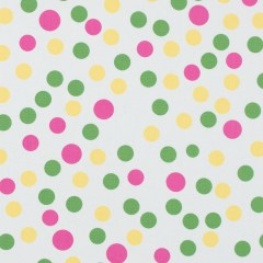 Green/Yellow/Pink Polka Dots Printed Cotton Poplin Green/Yellow/Pink Polka Dots Printed Cotton Poplin