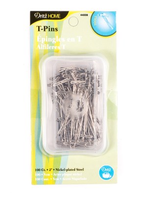 Dritz 2″ Nickel-plated Steel T-Pins – 100 Ct. Dritz 2″ Nickel-plated Steel T-Pins – 100 Ct.