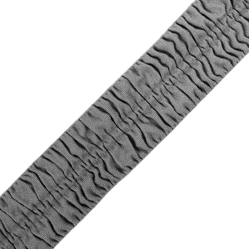 Italian Gray Ruched Stretch Wool Trimming – 2.375″ Italian Gray Ruched Stretch Wool Trimming – 2.375″