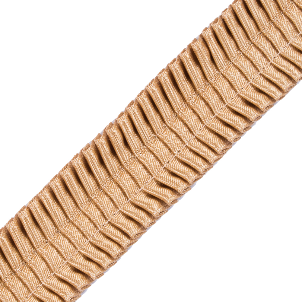 Italian Gold Deep Knife Pleated Trimming - 1"