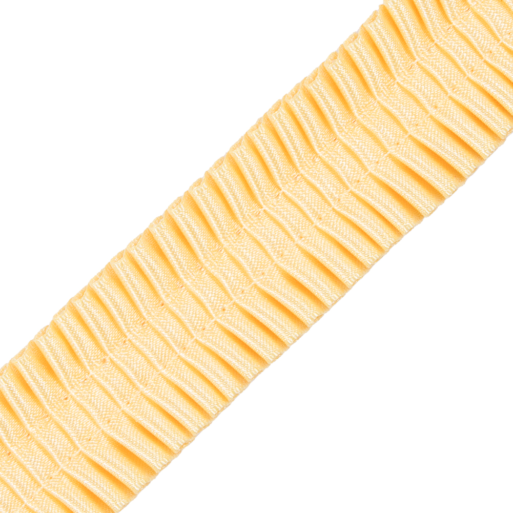 Italian Yellow Deep Knife Pleated Trimming - 1"