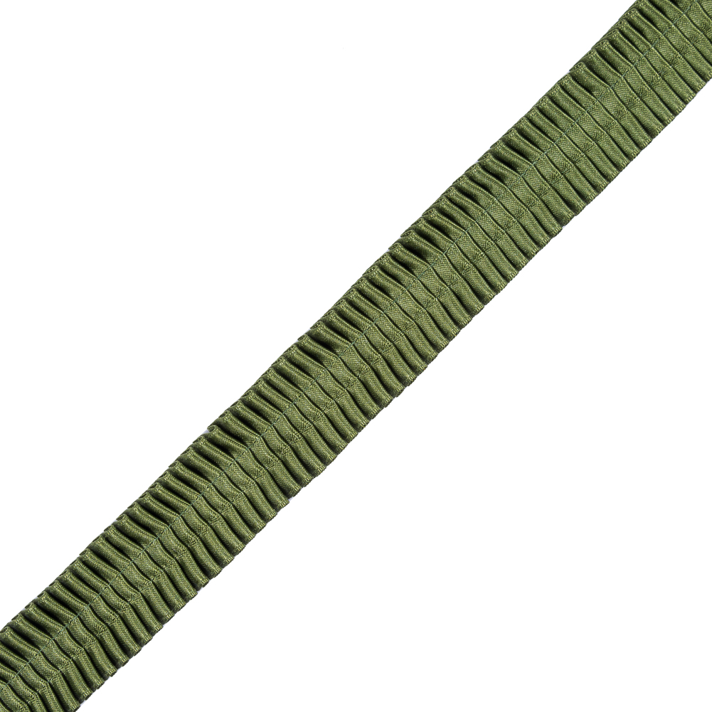 Italian Green Deep Knife Pleated Trimming – 1″ Italian Green Deep Knife Pleated Trimming – 1″