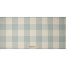 Spa Blue Buffalo Checked Cotton Woven Spa Blue Buffalo Checked Cotton Woven