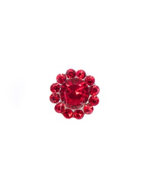 Italian Red Rhinestone Shank Back Button – 14L/9mm Italian Red Rhinestone Shank Back Button – 14L/9mm