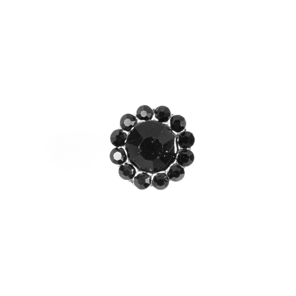 Italian Black Rhinestone Shank Back Button – 14L/9mm Italian Black Rhinestone Shank Back Button – 14L/9mm