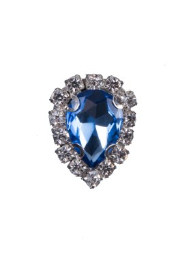 Italian Royal Blue Teardrop Rhinestone Button – 32L/20mm Italian Royal Blue Teardrop Rhinestone Button – 32L/20mm