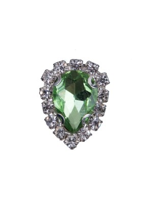 Italian Green Teardrop Rhinestone Button – 32L/20mm Italian Green Teardrop Rhinestone Button – 32L/20mm