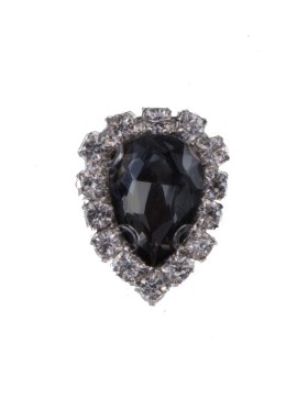 Italian Charcoal Teardrop Rhinestone Button – 32L/20mm Italian Charcoal Teardrop Rhinestone Button – 32L/20mm