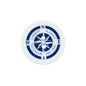 Italian Blue and White Nautical 2-Hole Coconut Button – 32L/20mm Italian Blue and White Nautical 2-Hole Coconut Button – 32L/20mm