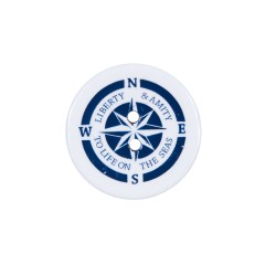 Italian Blue and White Nautical 2-Hole Coconut Button – 32L/20mm Italian Blue and White Nautical 2-Hole Coconut Button – 32L/20mm