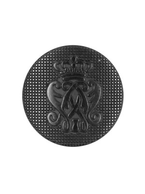 Black Italian Crest Zamac Button – 36L/23mm Black Italian Crest Zamac Button – 36L/23mm