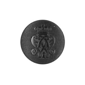 Black Italian Crest Zamac Button – 36L/23mm Black Italian Crest Zamac Button – 36L/23mm