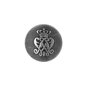 Italian Silver Crest Zamac Button – 24L/15mm Italian Silver Crest Zamac Button – 24L/15mm