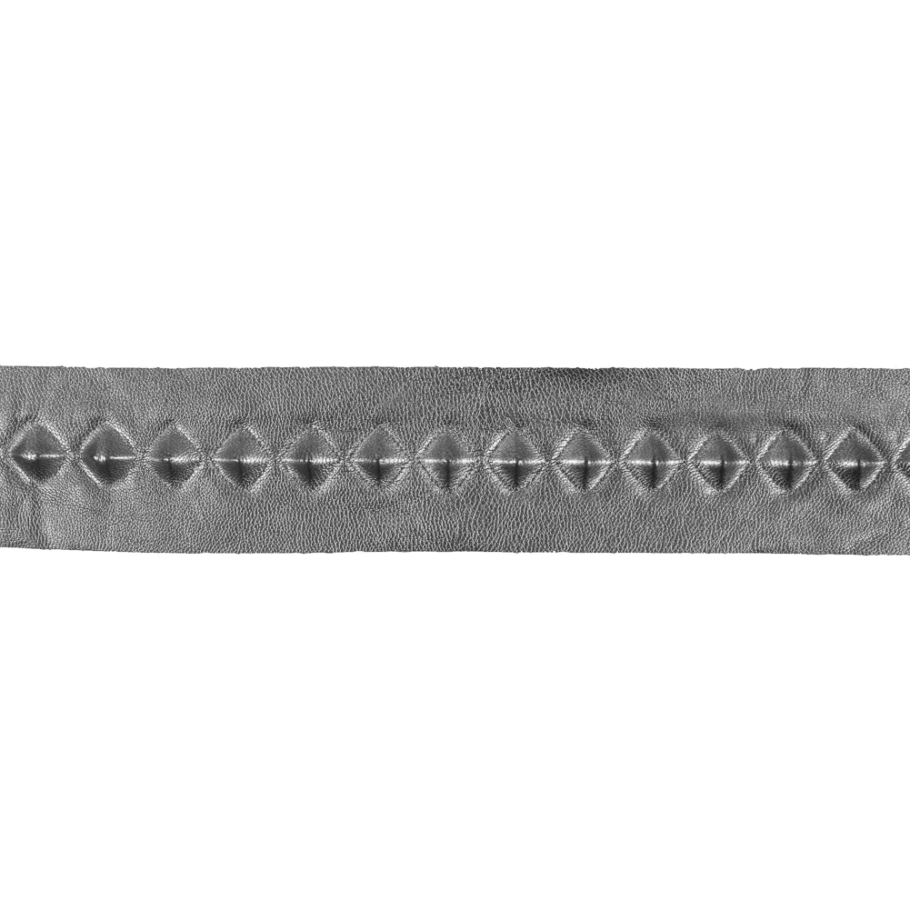 Italian Silver Stud Embossed Faux Leather – 1.75″ Italian Silver Stud Embossed Faux Leather – 1.75″