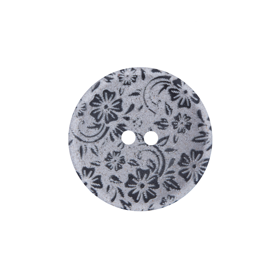 Italian Metallic Silver Lasered Button – 36L/23MM Italian Metallic Silver Lasered Button – 36L/23MM
