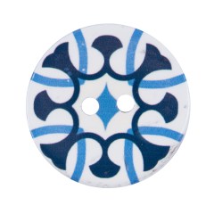 Italian Blue and White Coconut Button – 48L/30.5mm Italian Blue and White Coconut Button – 48L/30.5mm