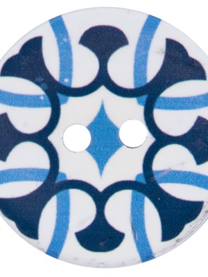 Italian Blue and White Coconut Button – 64L/40.5mm Italian Blue and White Coconut Button – 64L/40.5mm