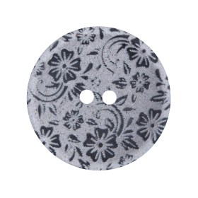 Italian Metallic Silver Lasered Button – 44L/28MM Italian Metallic Silver Lasered Button – 44L/28MM