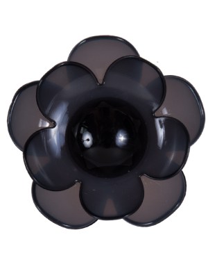 Italian Black Floral Shank-Back Button – 48L/30.5mm Italian Black Floral Shank-Back Button – 48L/30.5mm