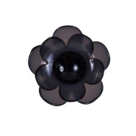Italian Black Floral Shank-Back Button – 40L/25.5mm Italian Black Floral Shank-Back Button – 40L/25.5mm