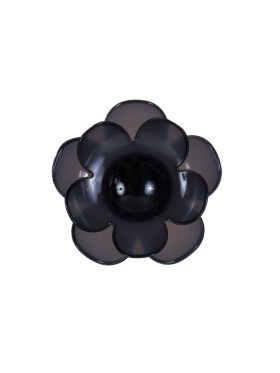 Italian Black Floral Shank-Back Button – 32L/20mm Italian Black Floral Shank-Back Button – 32L/20mm