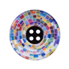Italian Mulit-Colored Printed Button – 48L/30.5mm Italian Mulit-Colored Printed Button – 48L/30.5mm