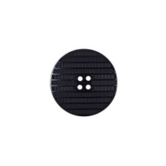 Italian Black Textural Plastic Button – 24L/15mm Italian Black Textural Plastic Button – 24L/15mm