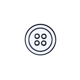 Italian Navy and White Plastic Button – 24L/15mm Italian Navy and White Plastic Button – 24L/15mm