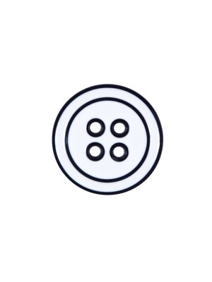 Italian Navy and White Plastic Button – 24L/15mm Italian Navy and White Plastic Button – 24L/15mm