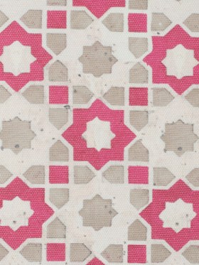 Pink/Beige Geometric Floral Outdoor Canvas Pink/Beige Geometric Floral Outdoor Canvas