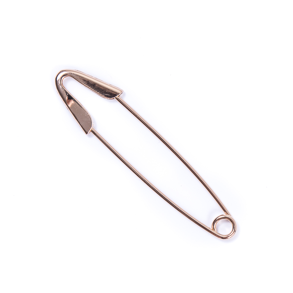 Italian Rose Gold Metal Safety Pin – 3.75″ Italian Rose Gold Metal Safety Pin – 3.75″