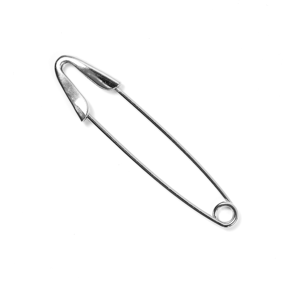 Italian Silver Metal Safety Pin – 3.75″ Italian Silver Metal Safety Pin – 3.75″