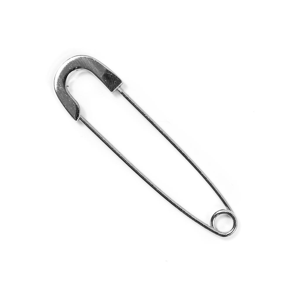 Italian Silver Metal Safety Pin – 2.75″ Italian Silver Metal Safety Pin – 2.75″