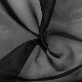 Stiff Polyester Organdy – Black – Rhiannon Collection Stiff Polyester Organdy – Black – Rhiannon Collection
