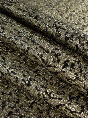 Metallic Gold and Black Abstract Jacquard Metallic Gold and Black Abstract Jacquard