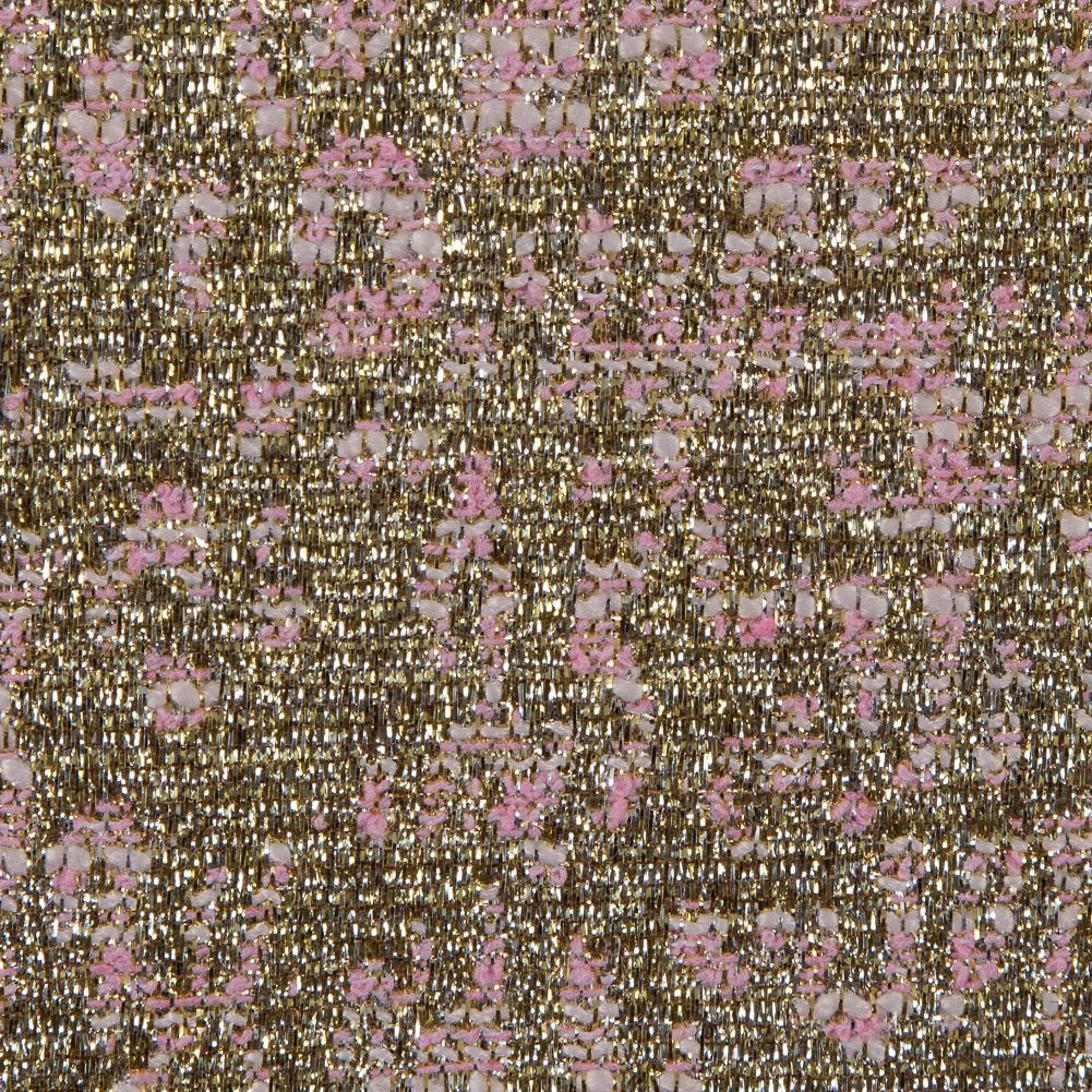 Metallic Gold and Pink Abstract Jacquard Metallic Gold and Pink Abstract Jacquard