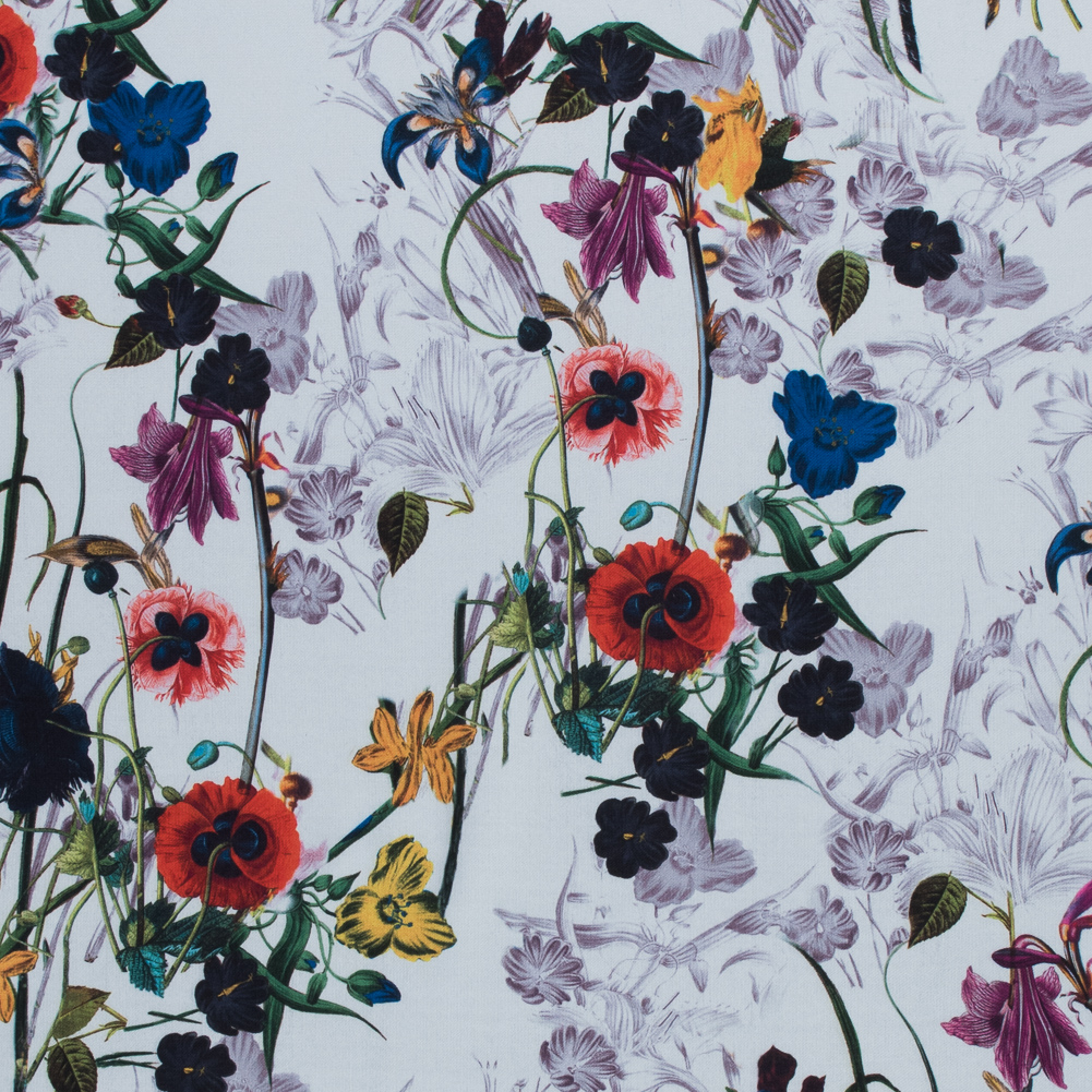 Colorful Flowers Digitally Printed on a Premium Mikado/Twill Colorful Flowers Digitally Printed on a Premium Mikado/Twill