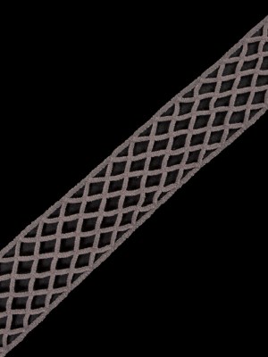 Light Gray Criss Cross Chenille Trim – 2″ Light Gray Criss Cross Chenille Trim – 2″