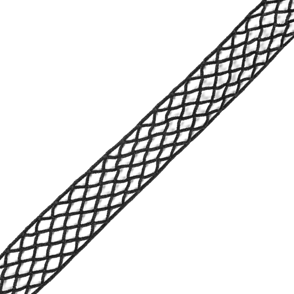 Black Criss Cross Chenille Trim – 2″ Black Criss Cross Chenille Trim – 2″