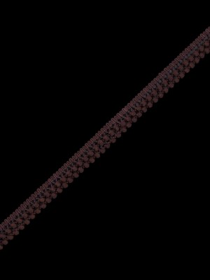Dark Brown Two Row Mini Pom Pom Trim Dark Brown Two Row Mini Pom Pom Trim