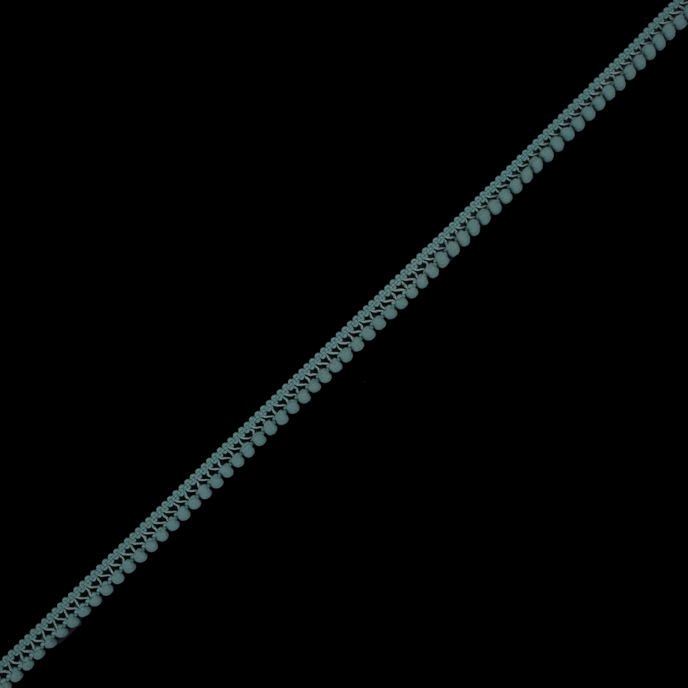 European Sage Single Row Mini Pom Pom Trim