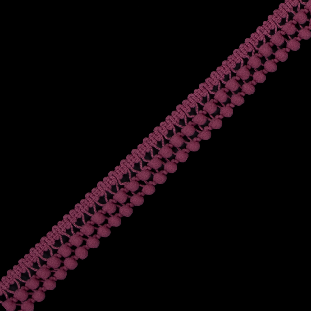 Dusty Rose Two Row Mini Pom Pom Trim