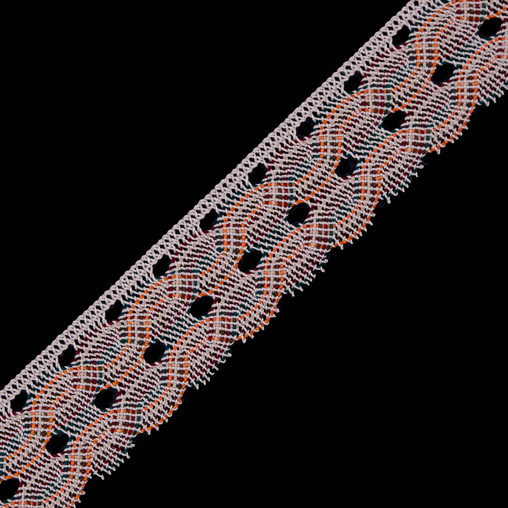 Beige Multicolor Crochet Trim – 1.75″ Beige Multicolor Crochet Trim – 1.75″