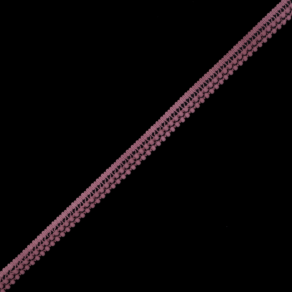 Dusty Rose Two Row Mini Pom Pom Trim Dusty Rose Two Row Mini Pom Pom Trim
